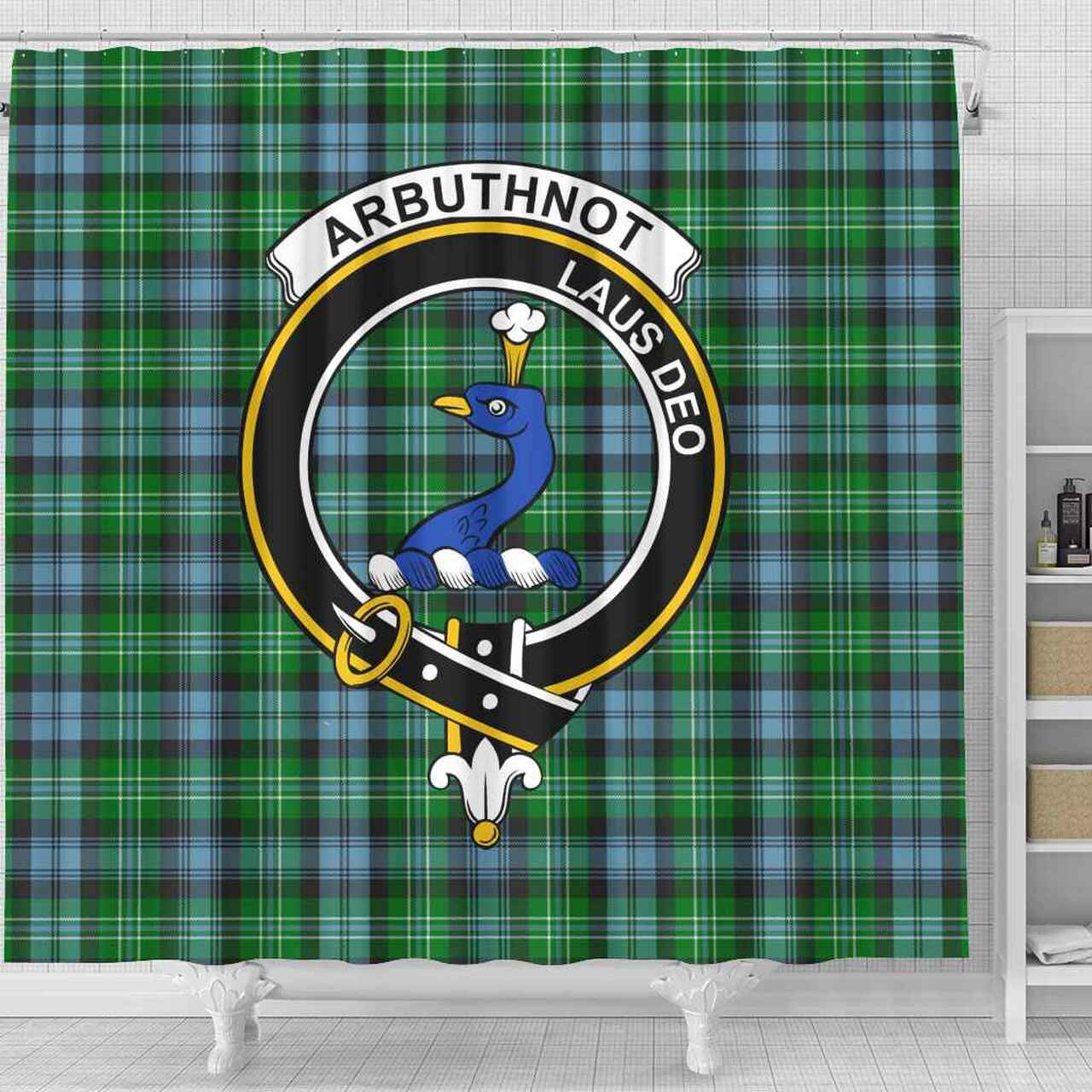 Arbuthnot Tartan Crest Shower Curtain