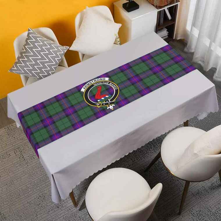 Armstrong Tartan Crest Table Runner - Cotton table runner