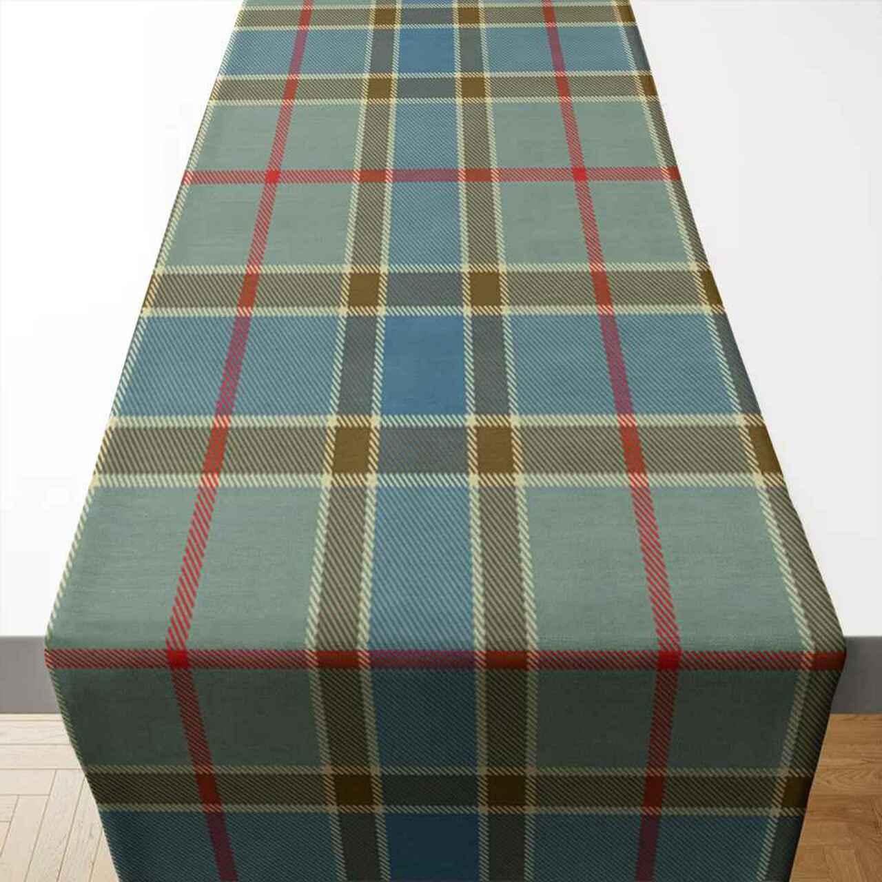 Balfour Blue Tartan Table Runner - Cotton table runner