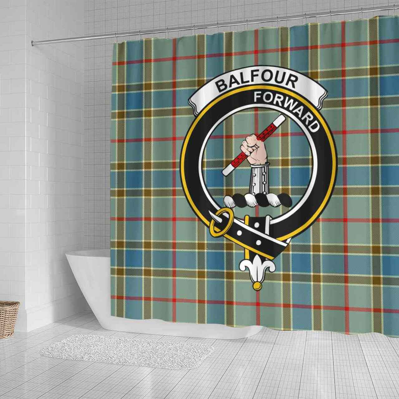 Balfour Tartan Crest Shower Curtain