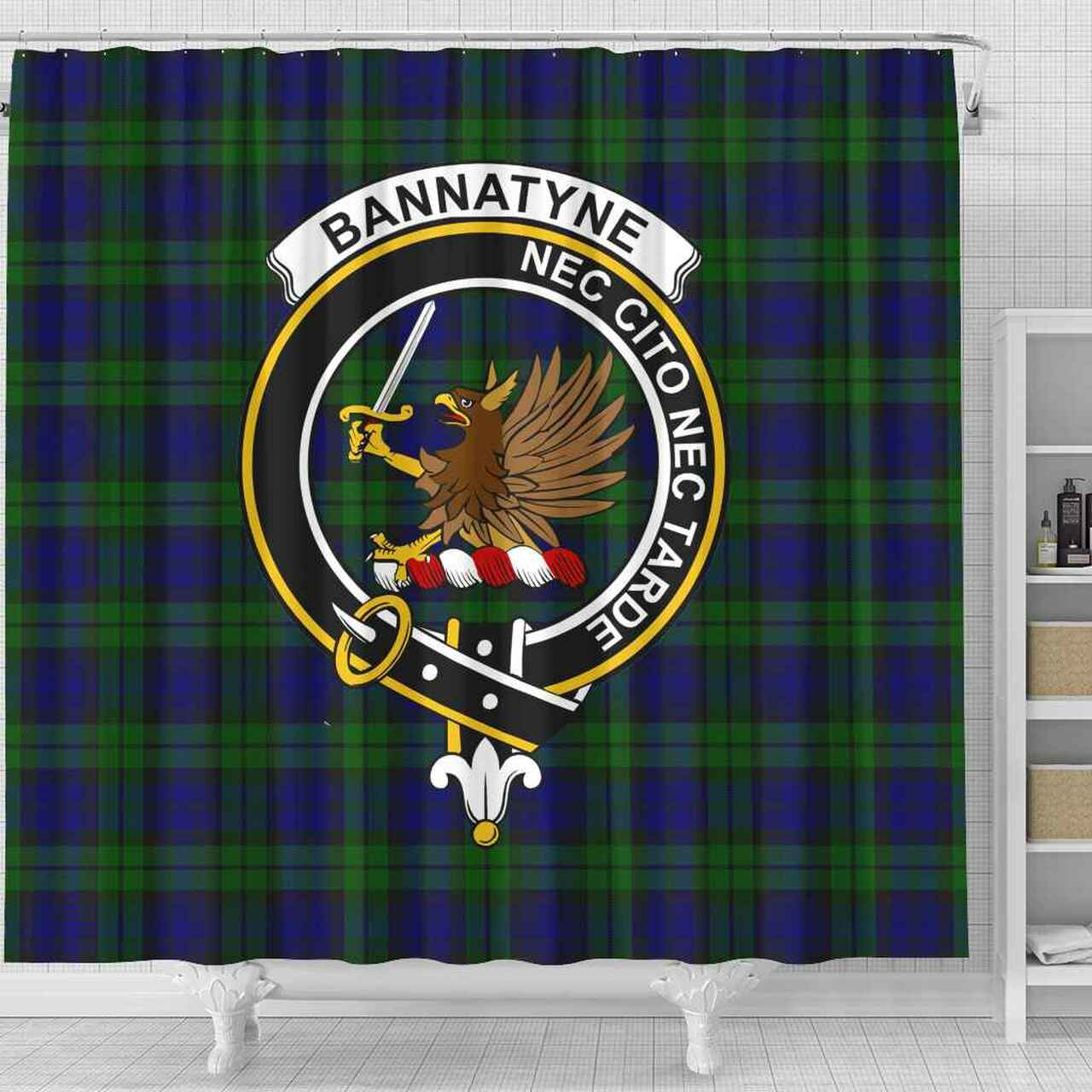 Bannatyne Tartan Crest Shower Curtain