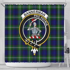 Bannerman Tartan Crest Shower Curtain