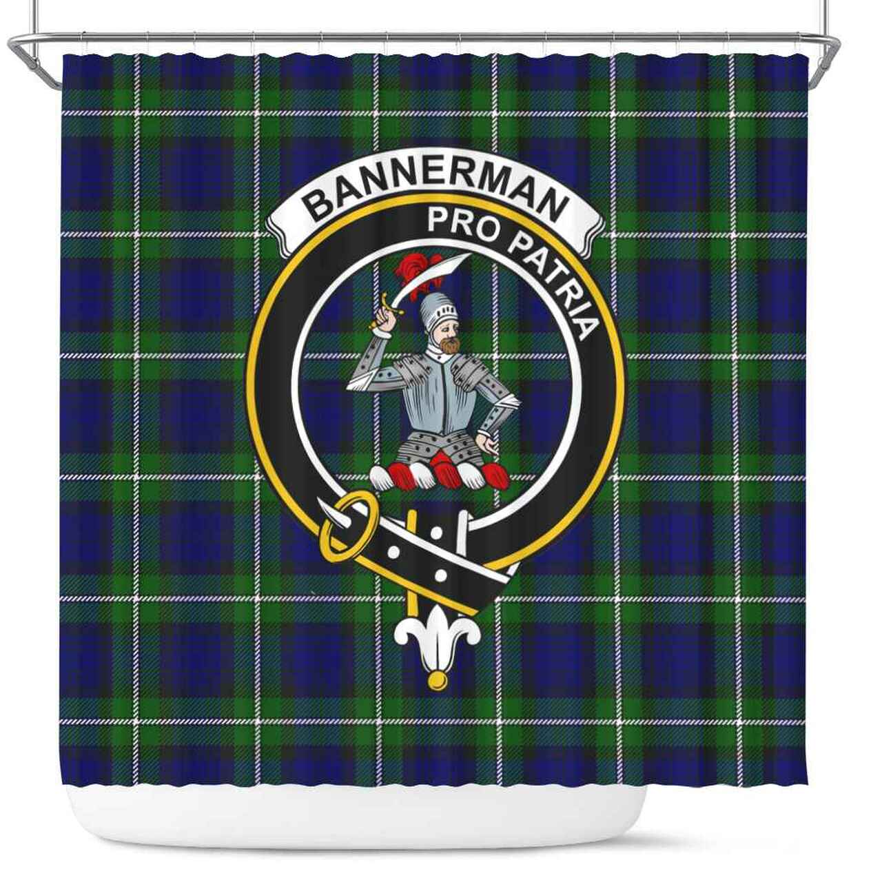 Bannerman Tartan Crest Shower Curtain