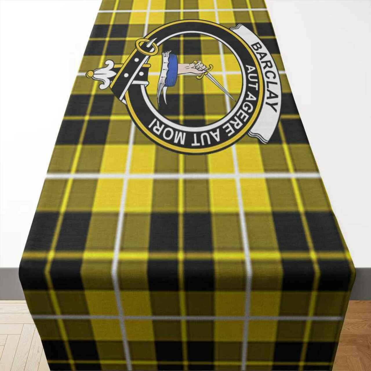 Barclay Tartan Crest Table Runner - Cotton table runner