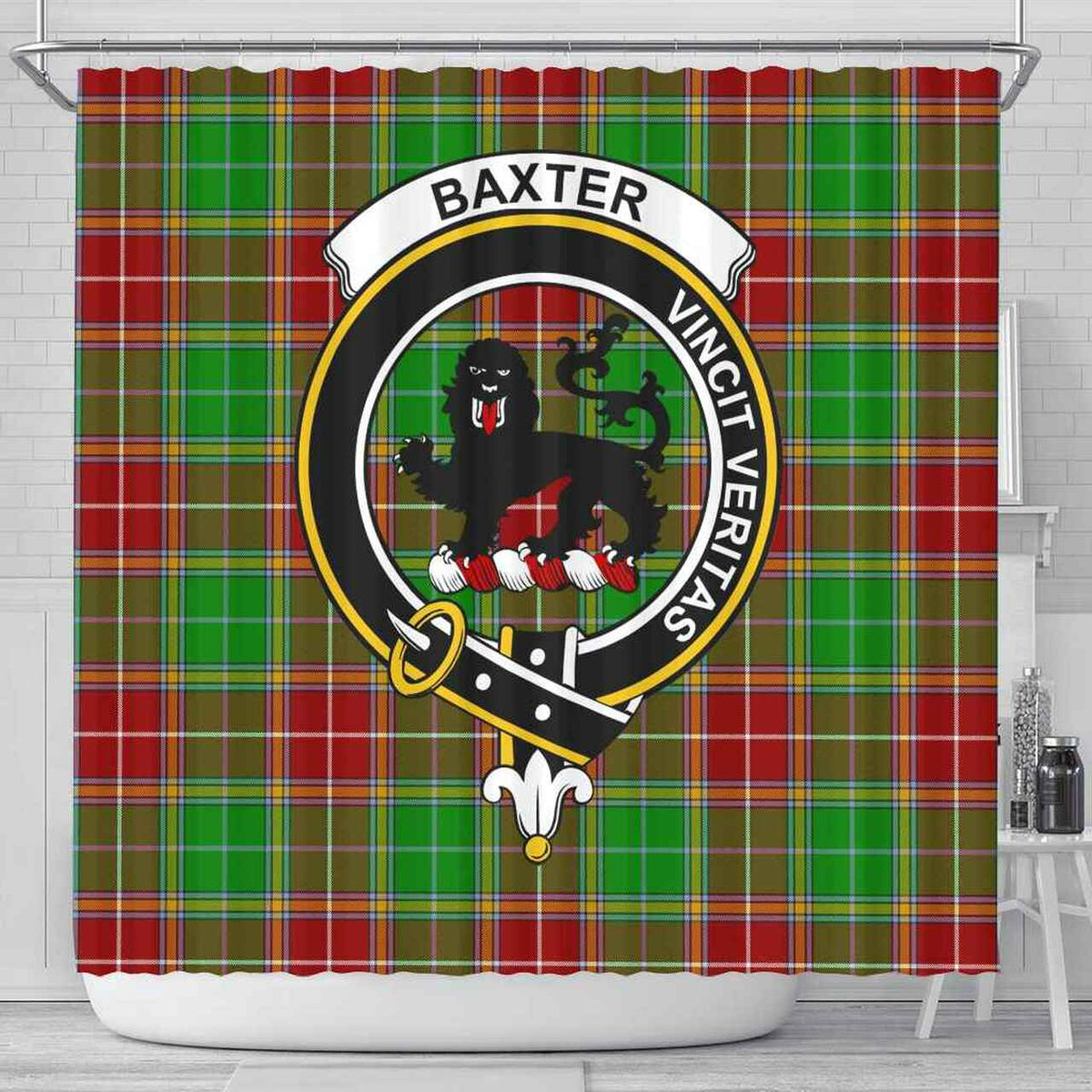 Baxter Tartan Crest Shower Curtain