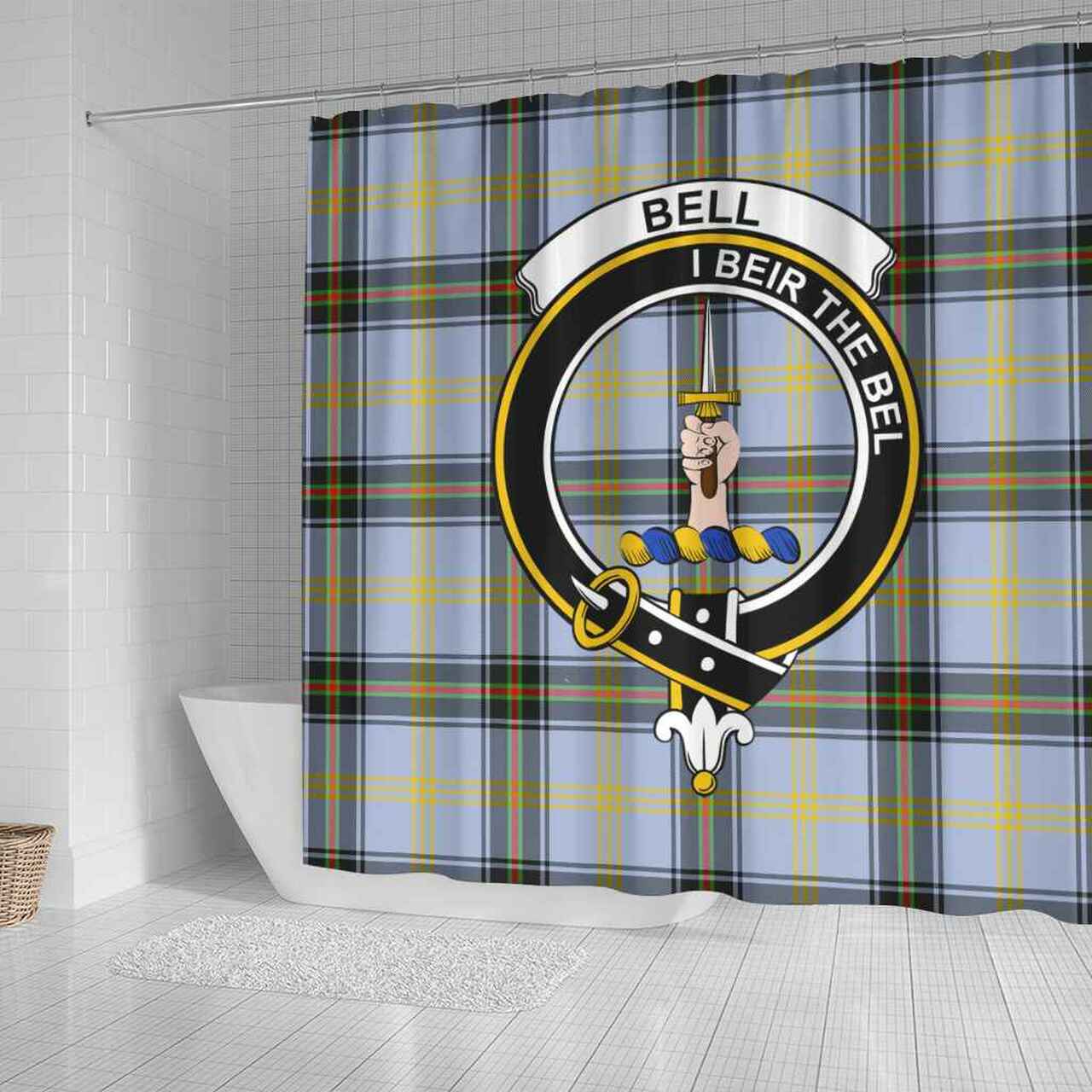 Bell Tartan Crest Shower Curtain