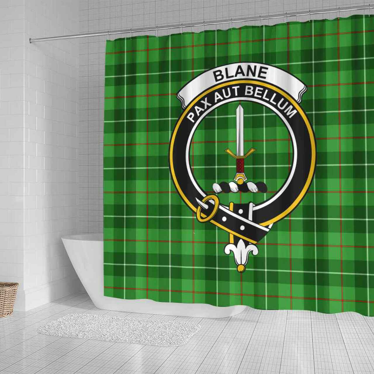 Blane Tartan Crest Shower Curtain