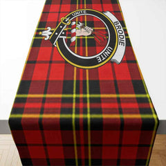 Brodie Tartan Crest Table Runner - Cotton table runner