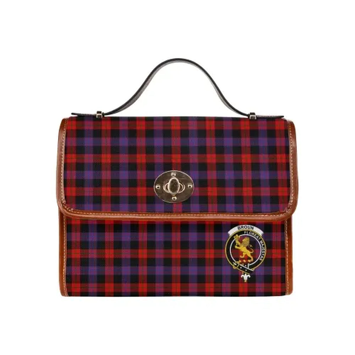 Brown Tartan Canvas Bag