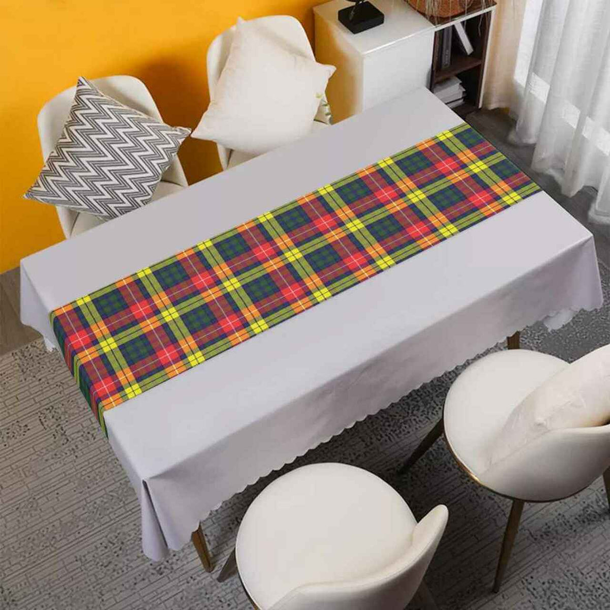 Buchanan Modern Tartan Table Runner - Cotton table runner