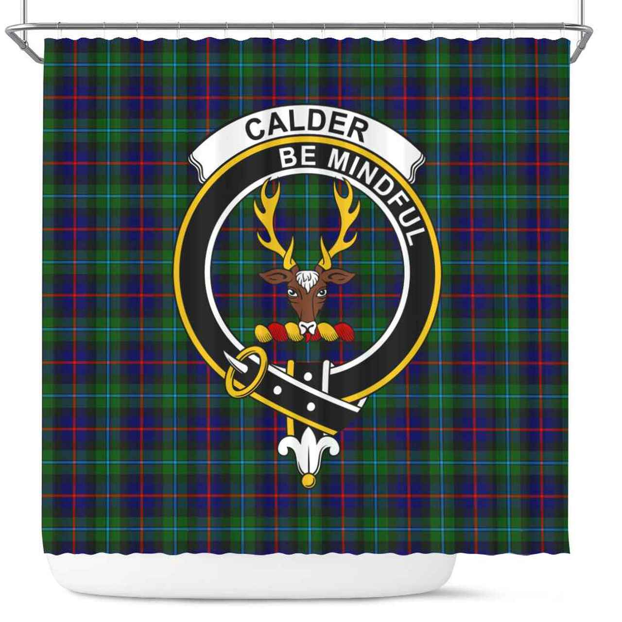 Calder Tartan Crest Shower Curtain