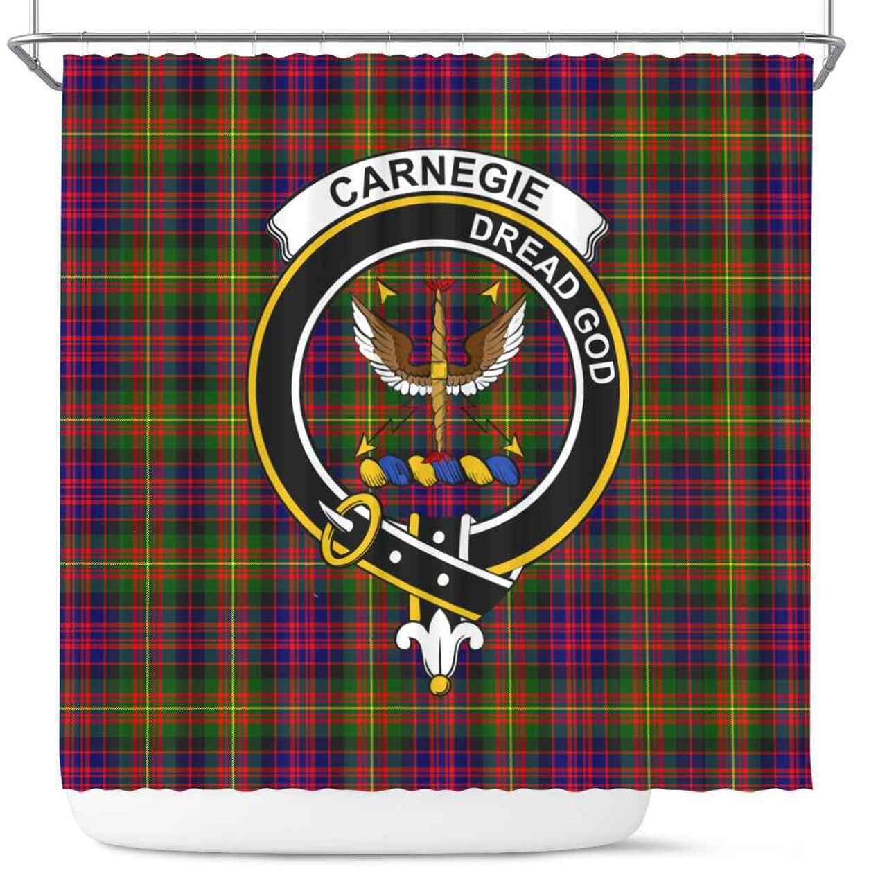 Carnegie Tartan Crest Shower Curtain