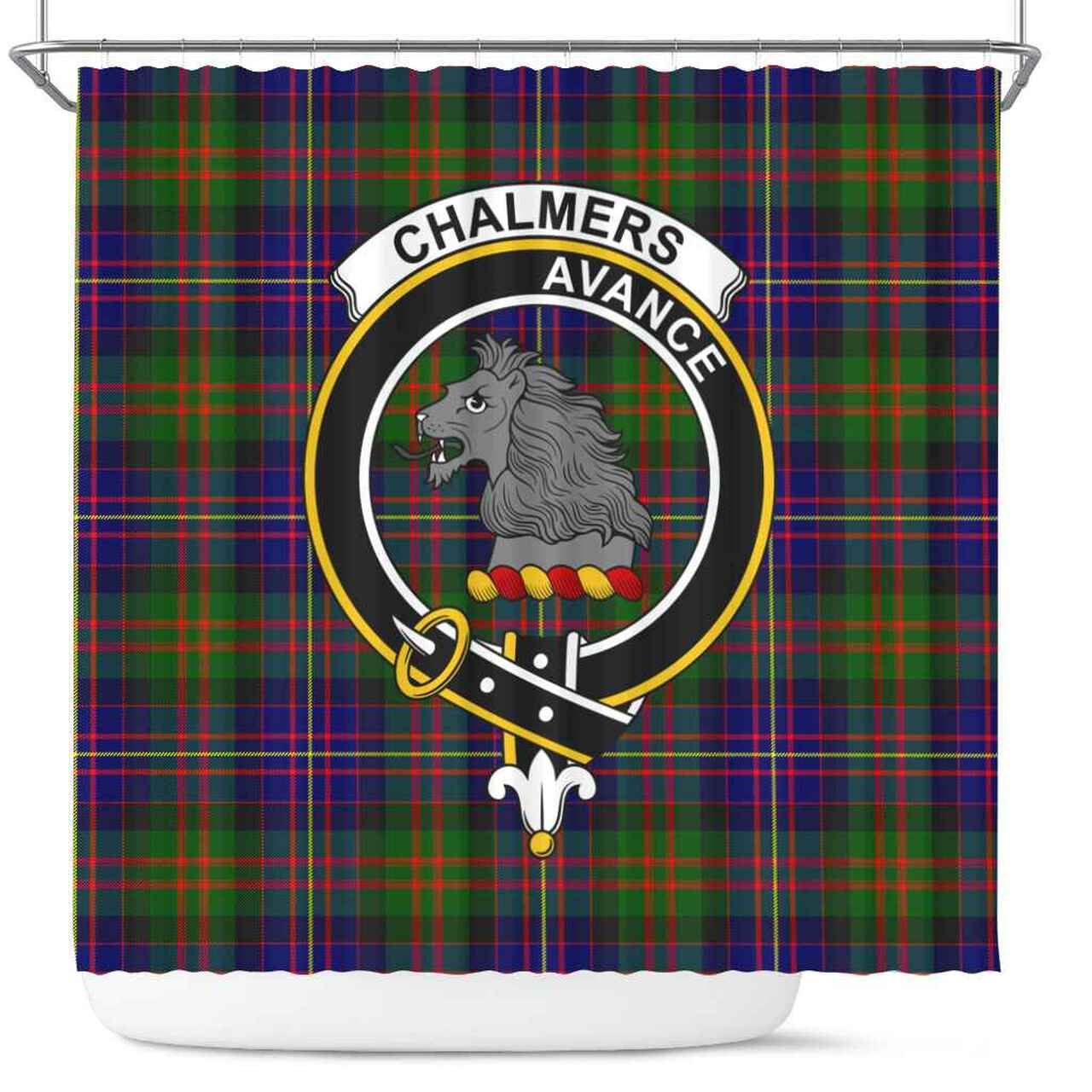 Chalmers Tartan Crest Shower Curtain