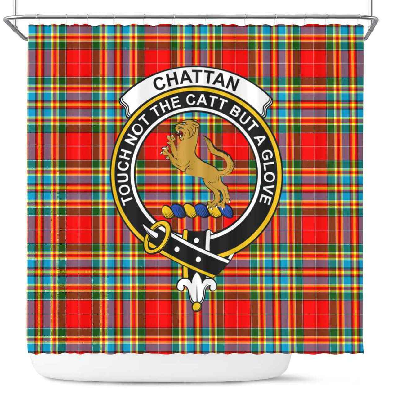 Chattan Tartan Crest Shower Curtain