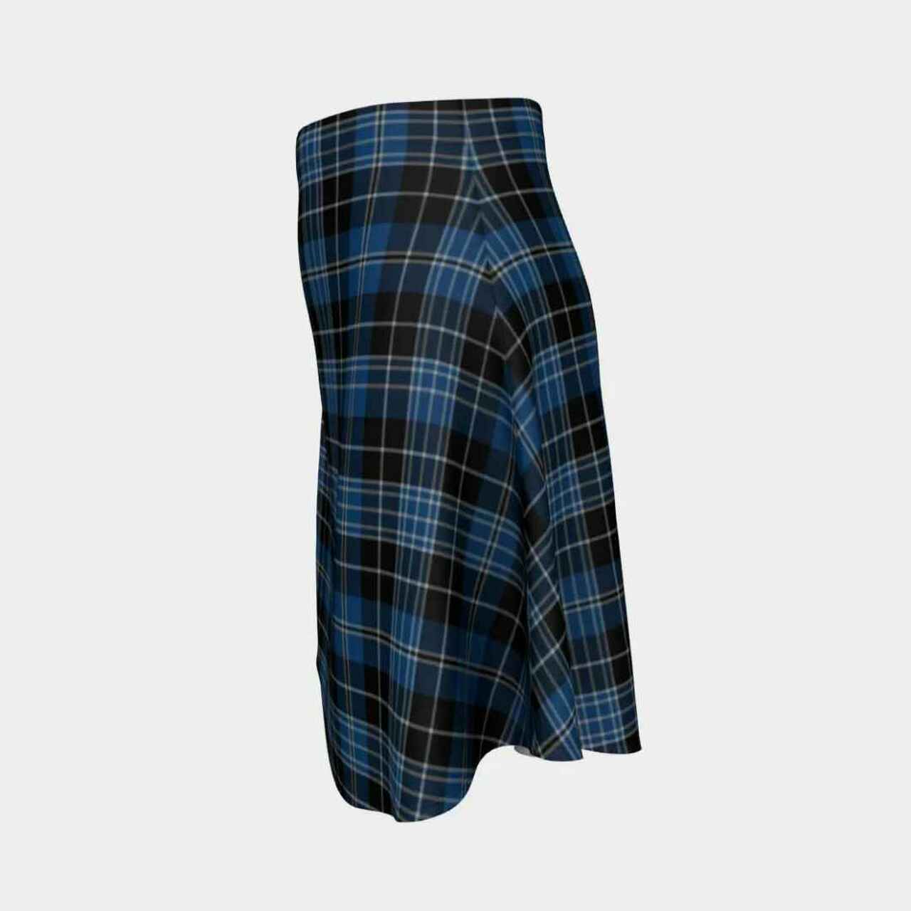 Clergy Blue Tartan Flared Skirt