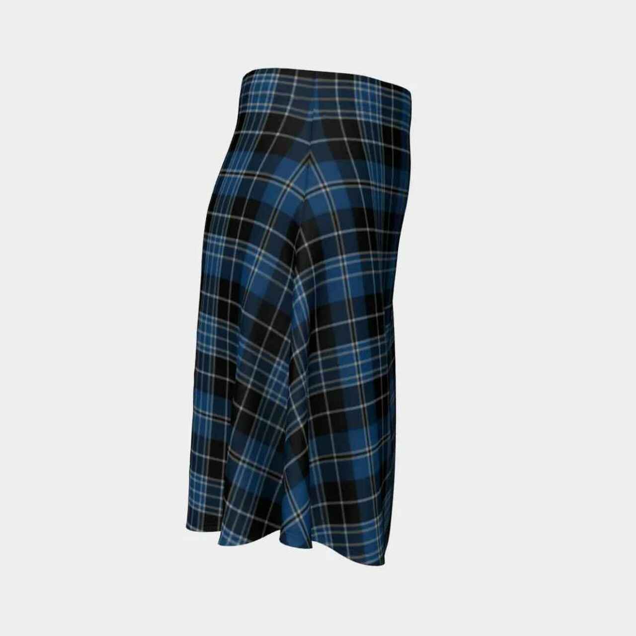 Clergy Blue Tartan Flared Skirt