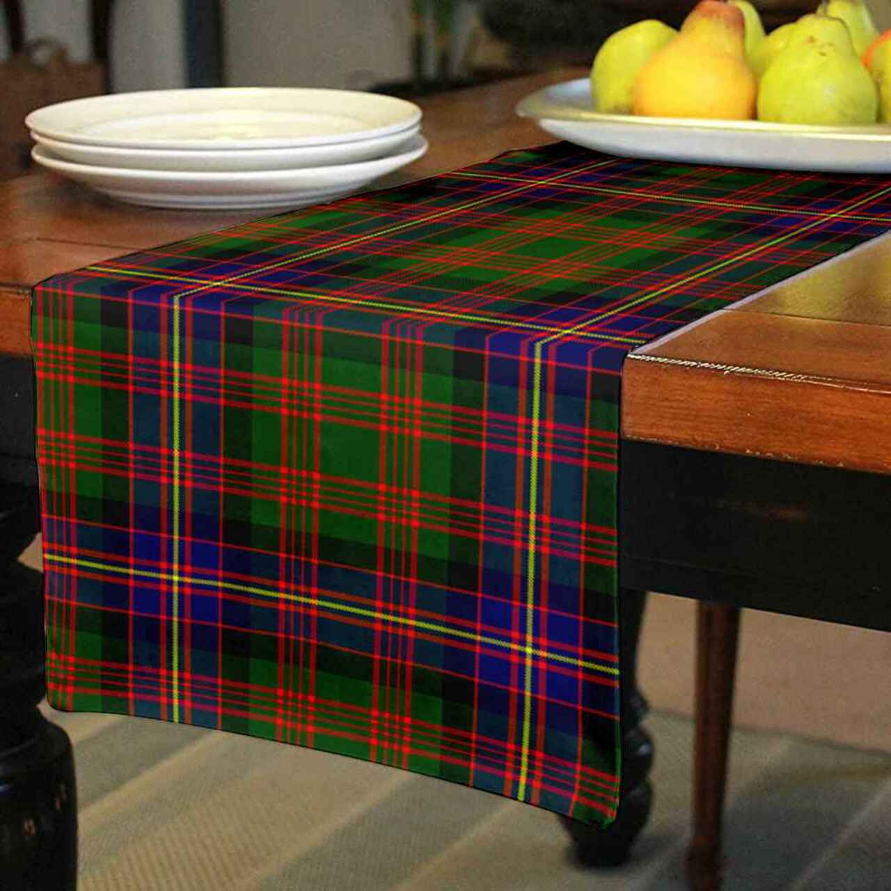 Cochrane Modern Tartan Table Runner - Cotton table runner