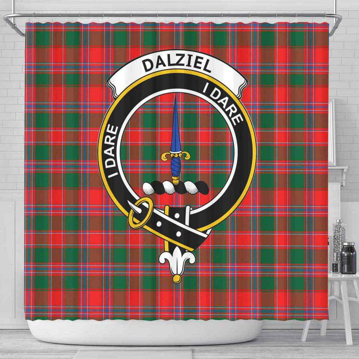 Dalziel Tartan Crest Shower Curtain