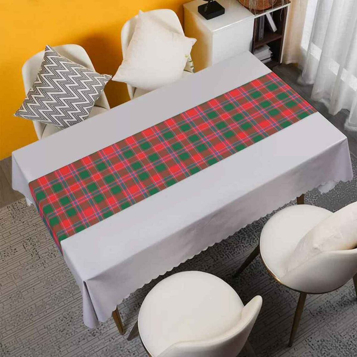 Dalziel Modern Tartan Table Runner - Cotton table runner