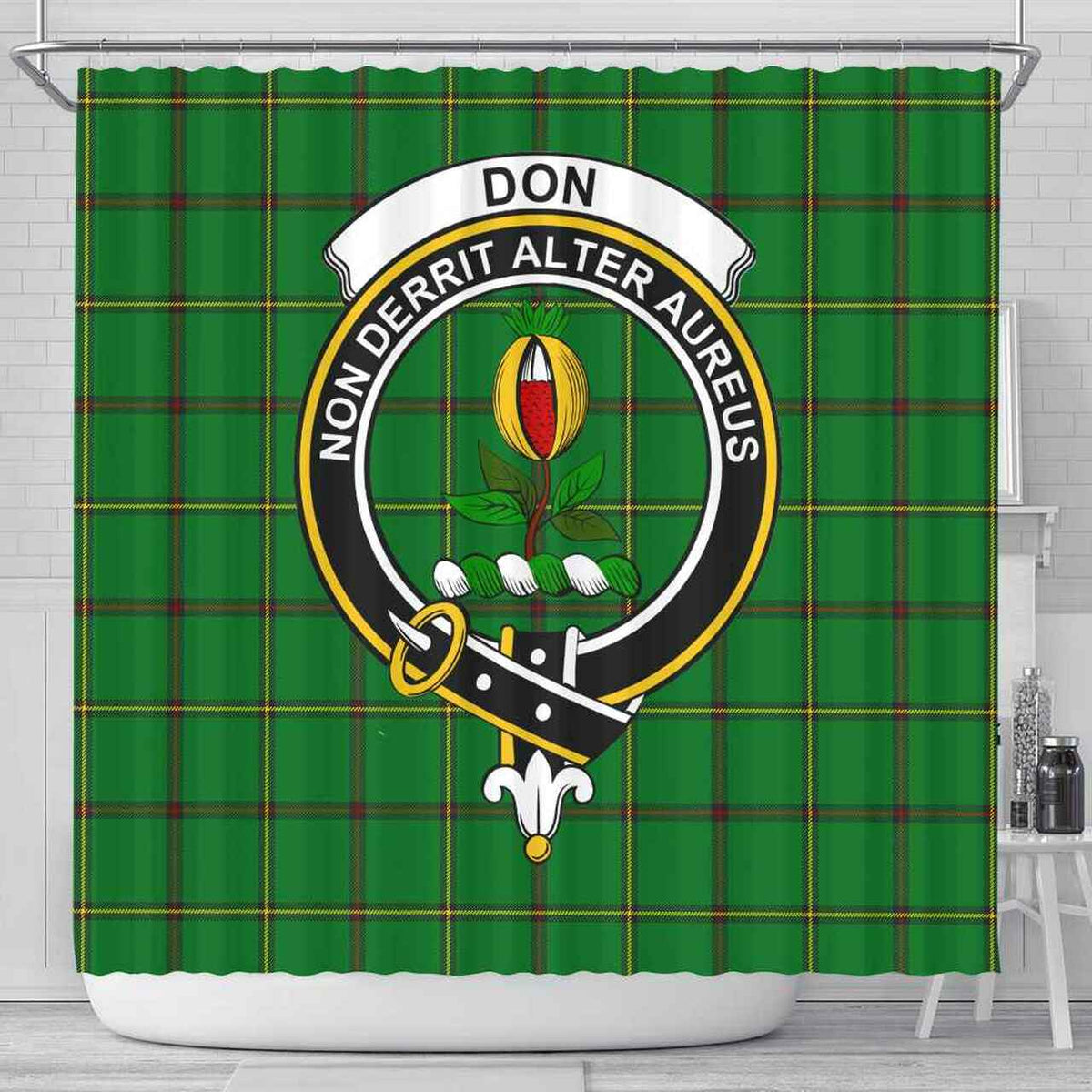 Don Tartan Crest Shower Curtain