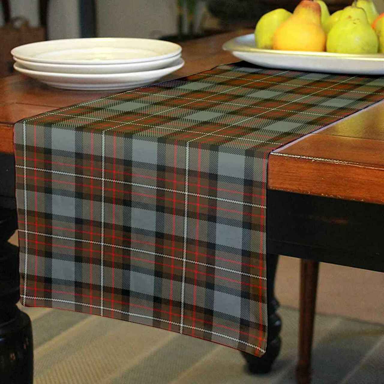 Fergusson Weathered Tartan Table Runner - Cotton table runner