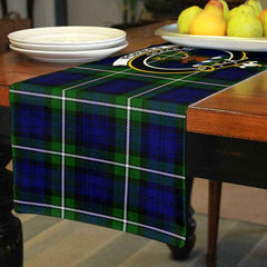 Forbes Tartan Crest Table Runner - Cotton table runner