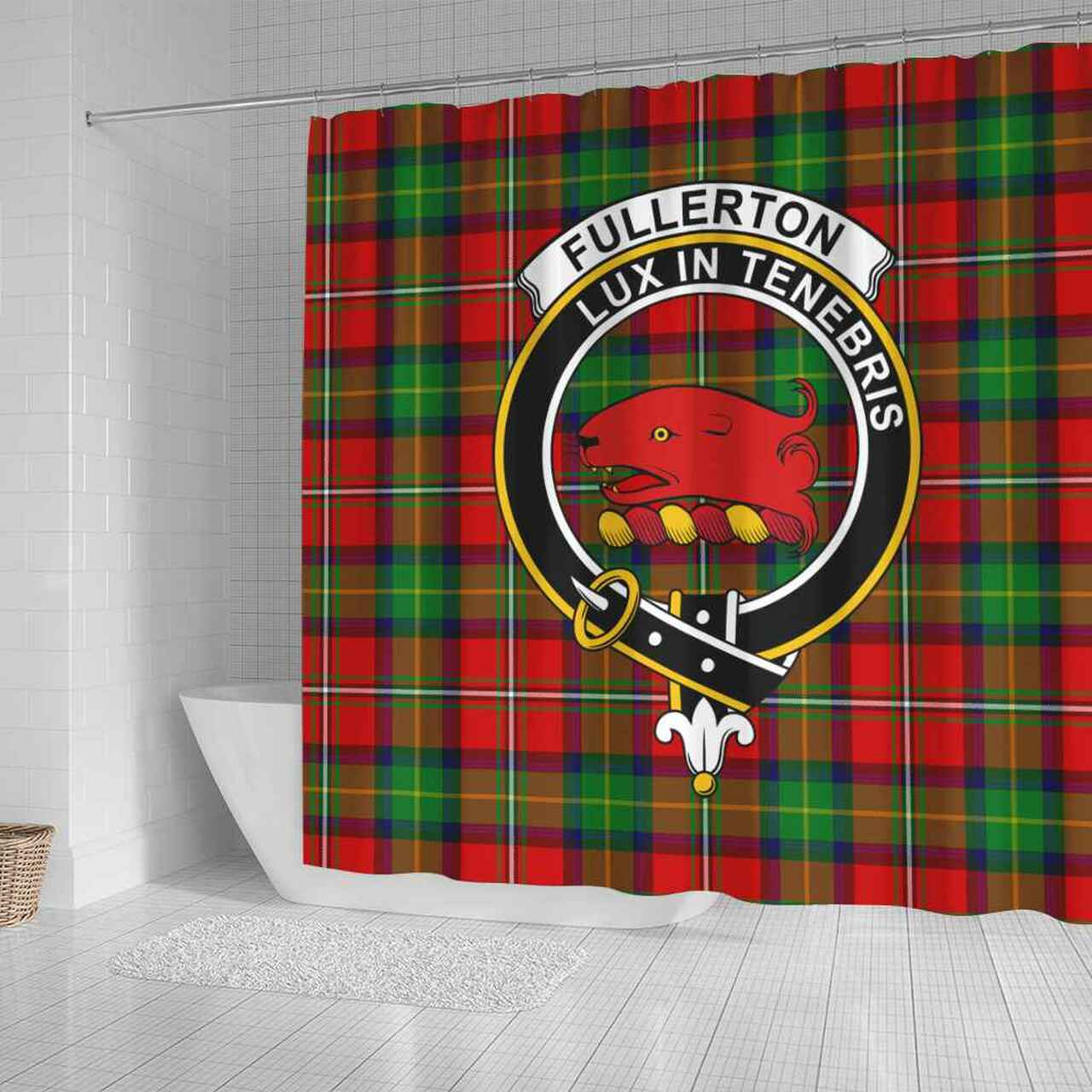 Fullerton Tartan Crest Shower Curtain