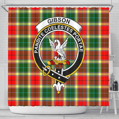 Gibson Tartan Crest Shower Curtain