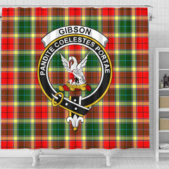 Gibson Tartan Crest Shower Curtain