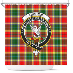 Gibson Tartan Crest Shower Curtain