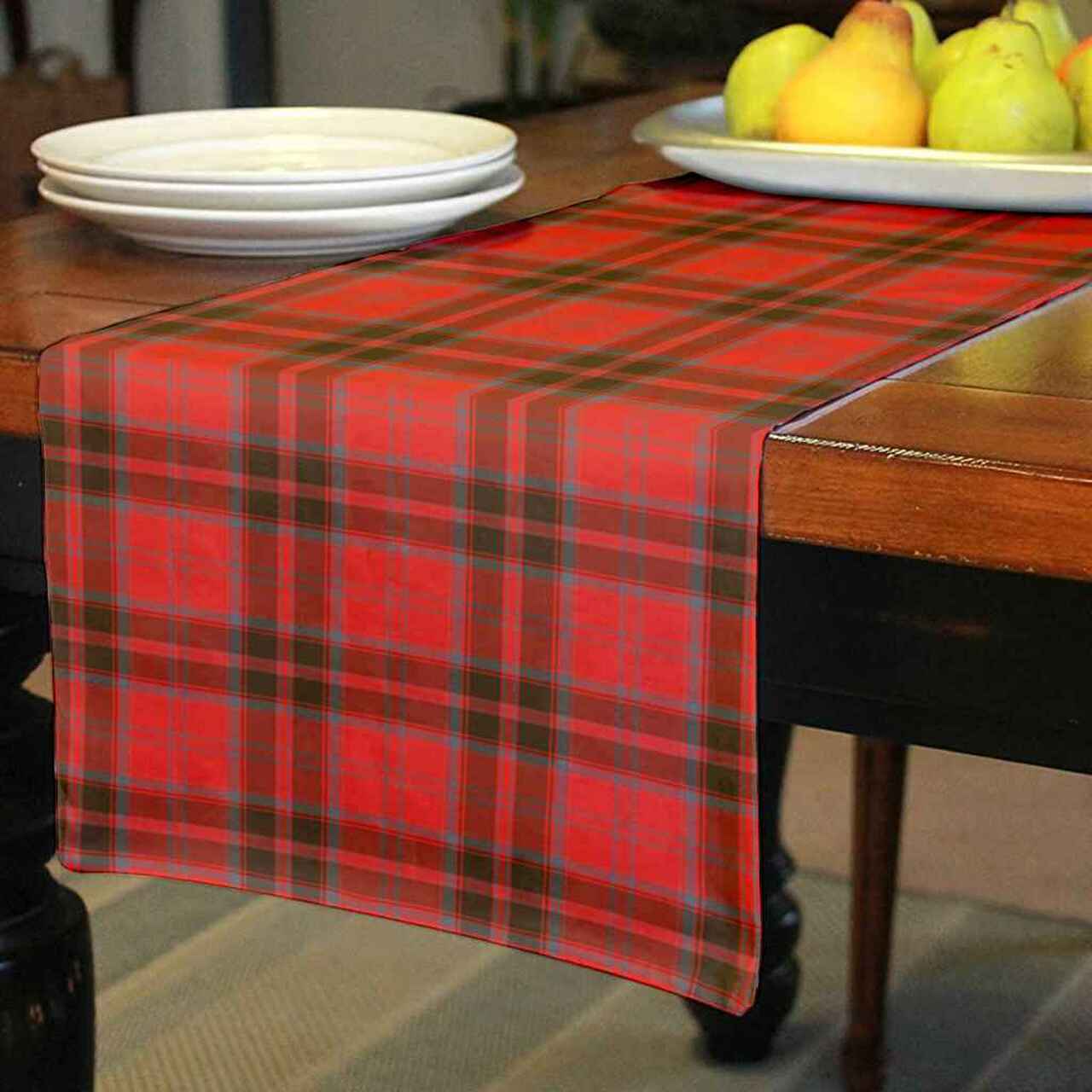 Grant Weathered Tartan Table Runner - Cotton table runner