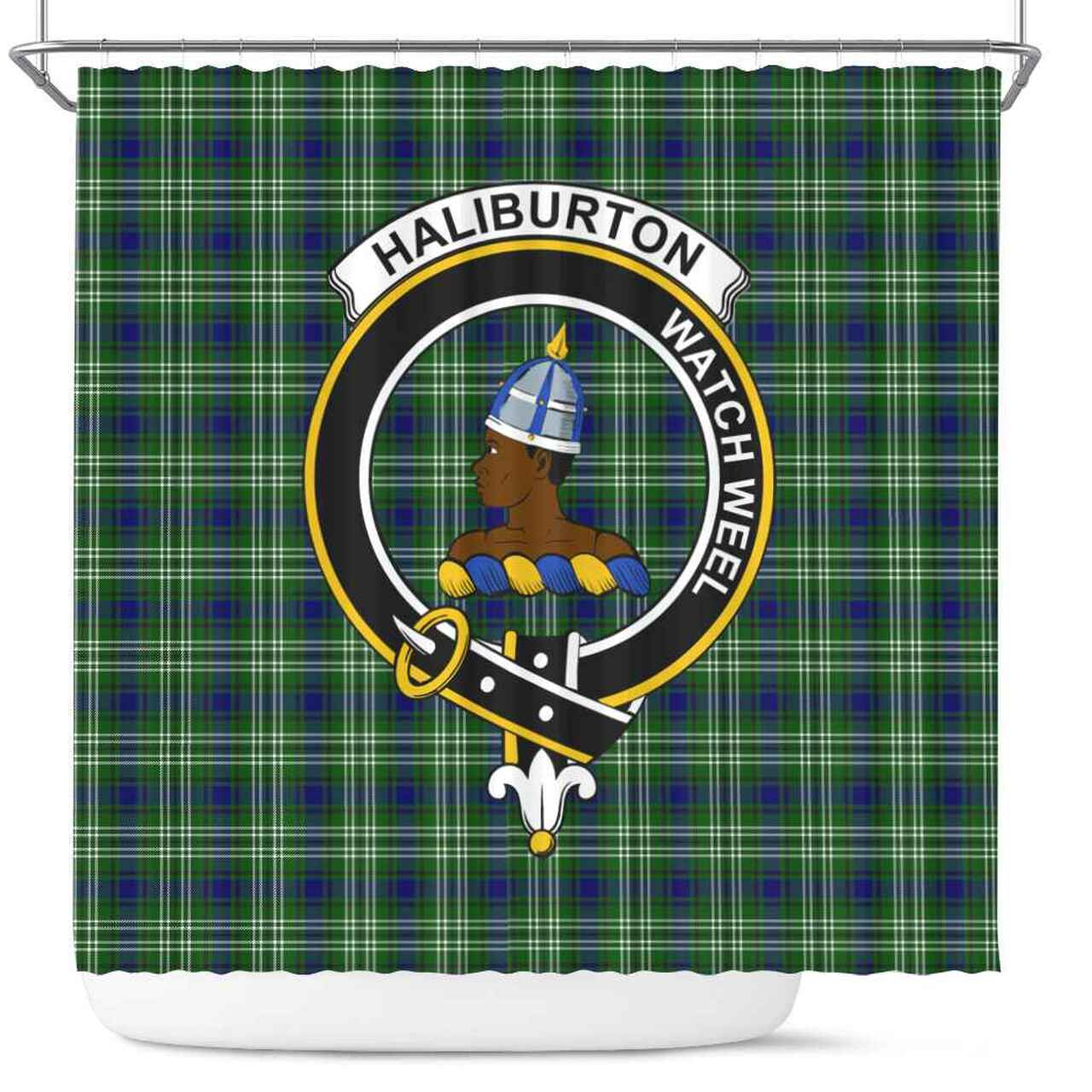 Haliburton Tartan Crest Shower Curtain