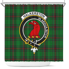 Halkerston Tartan Crest Shower Curtain