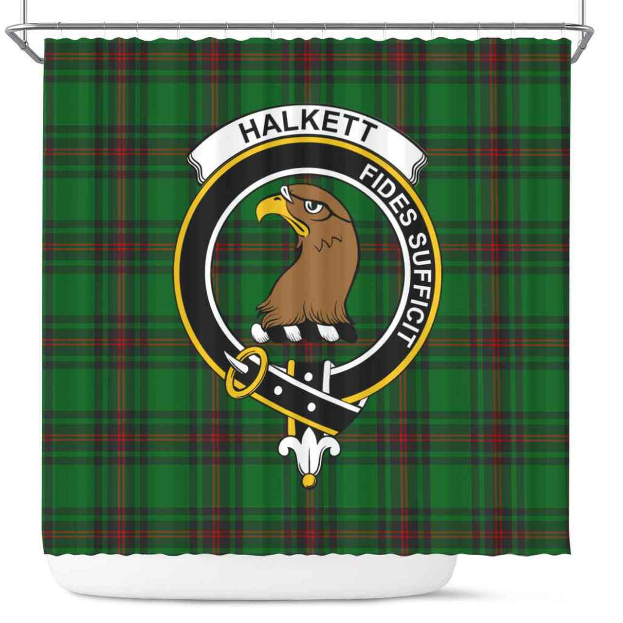 Halkett Tartan Crest Shower Curtain