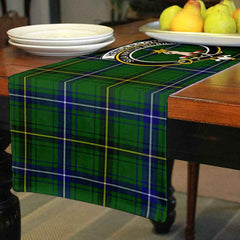 Henderson Tartan Crest Table Runner - Cotton table runner