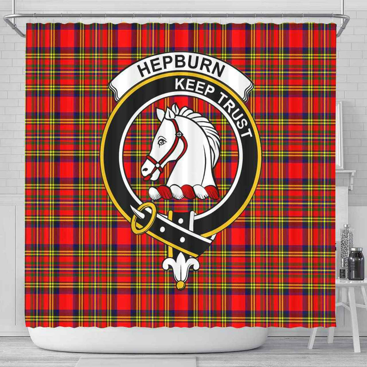 Hepburn Tartan Crest Shower Curtain