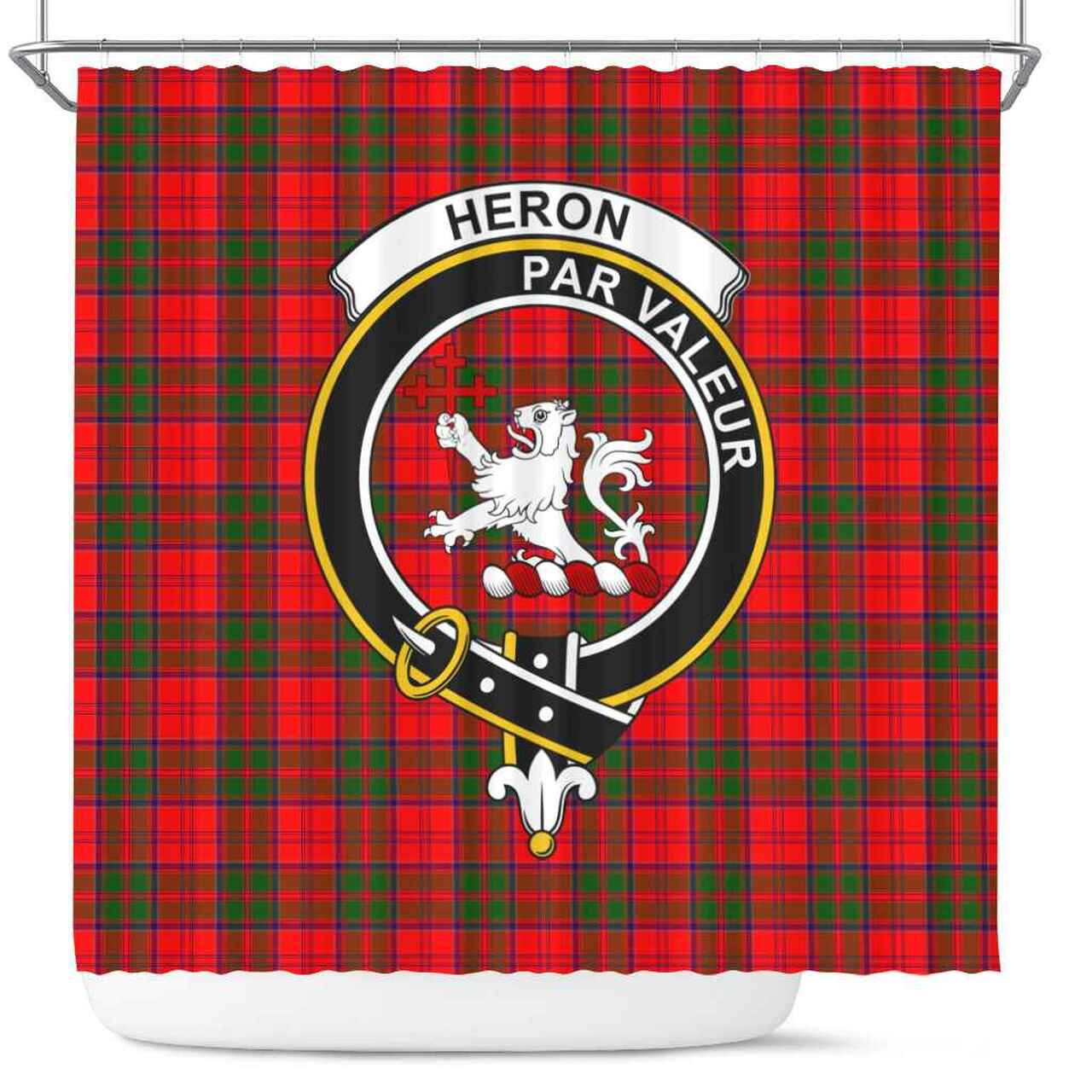 Heron Tartan Crest Shower Curtain