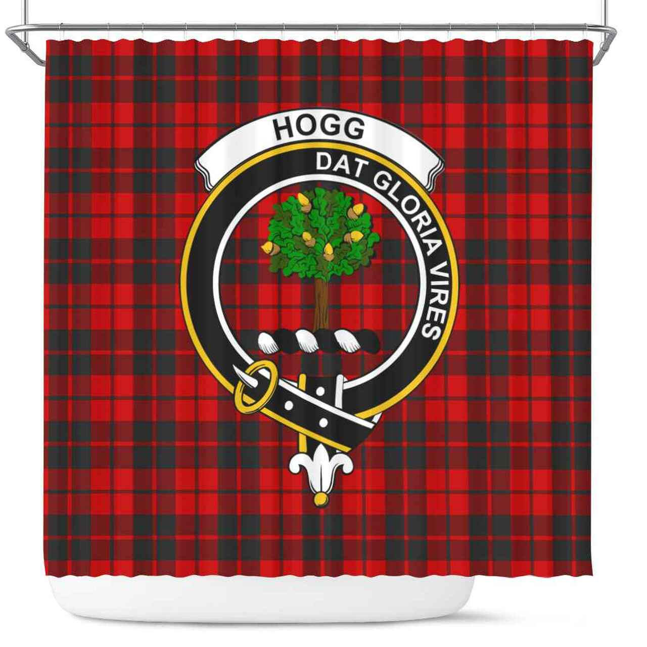 Hogg (or Hog) Tartan Crest Shower Curtain