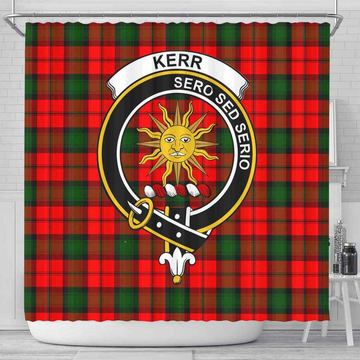 Kerr Tartan Crest Shower Curtain