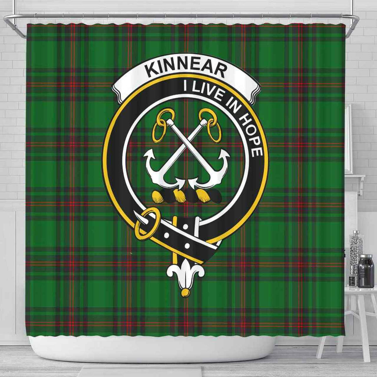 Kinnear Tartan Crest Shower Curtain