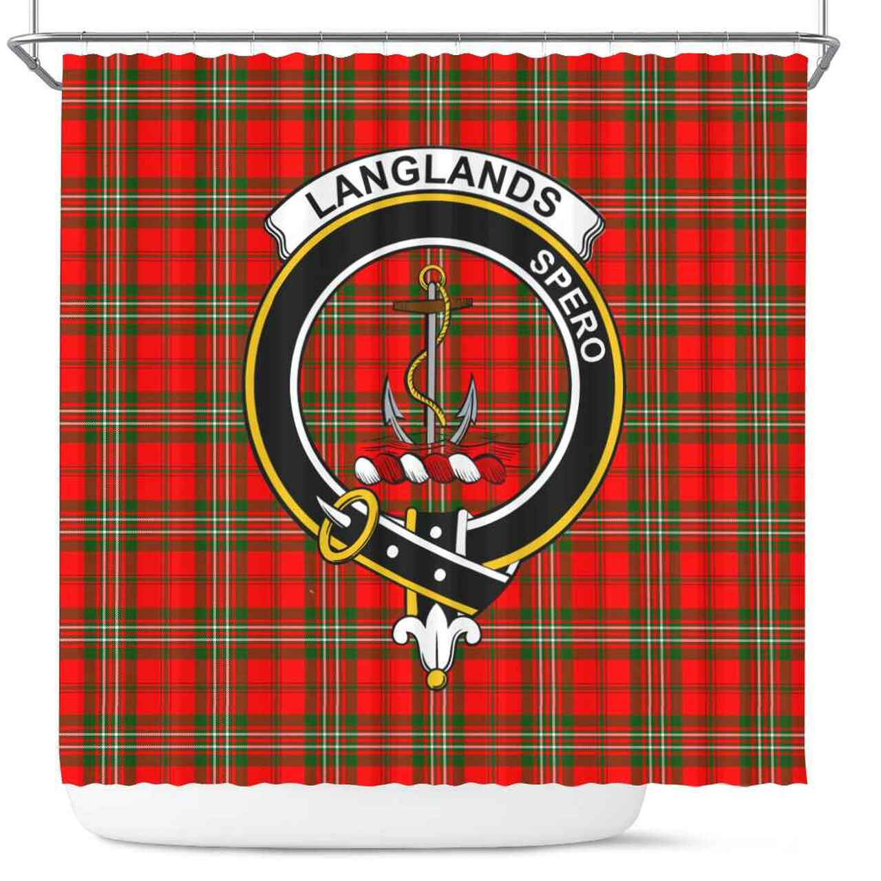 Langlands Tartan Crest Shower Curtain