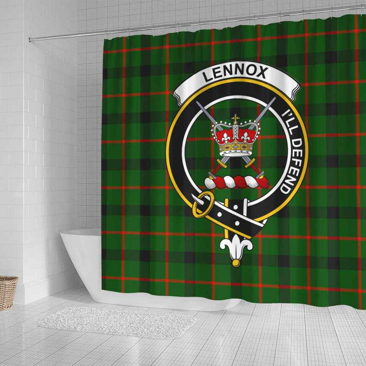 Lennox (Lennox Kincaid) Tartan Crest Shower Curtain