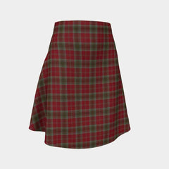 Lindsay Weathered Tartan Flared Skirt