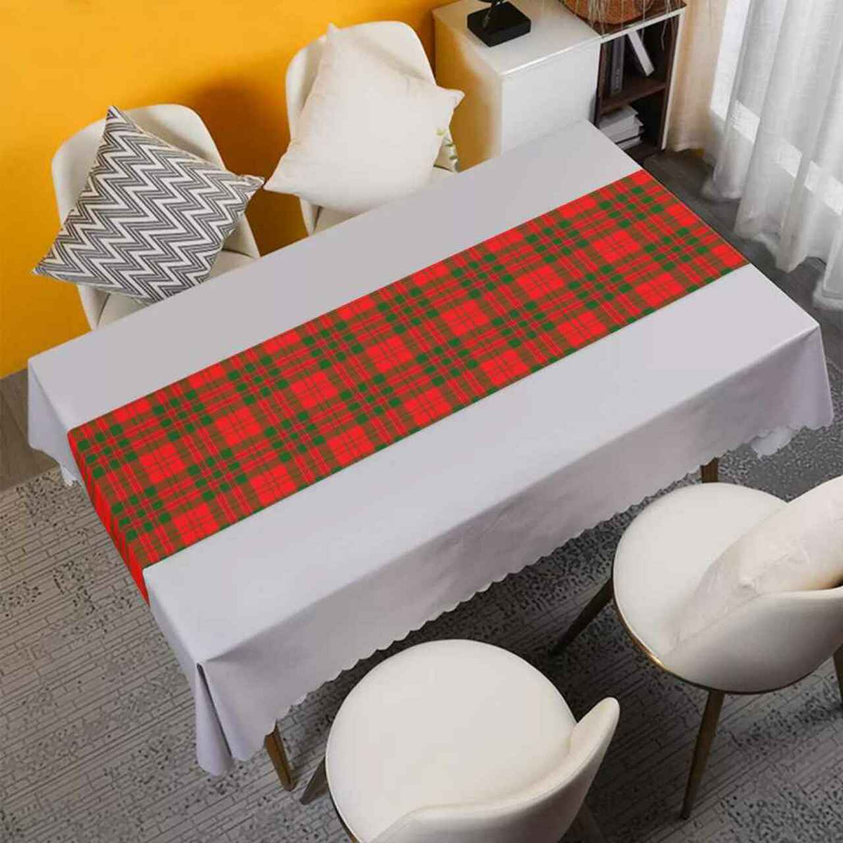 Livingstone Modern Tartan Table Runner - Cotton table runner