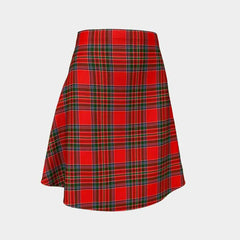 MacBean Modern Tartan Flared Skirt