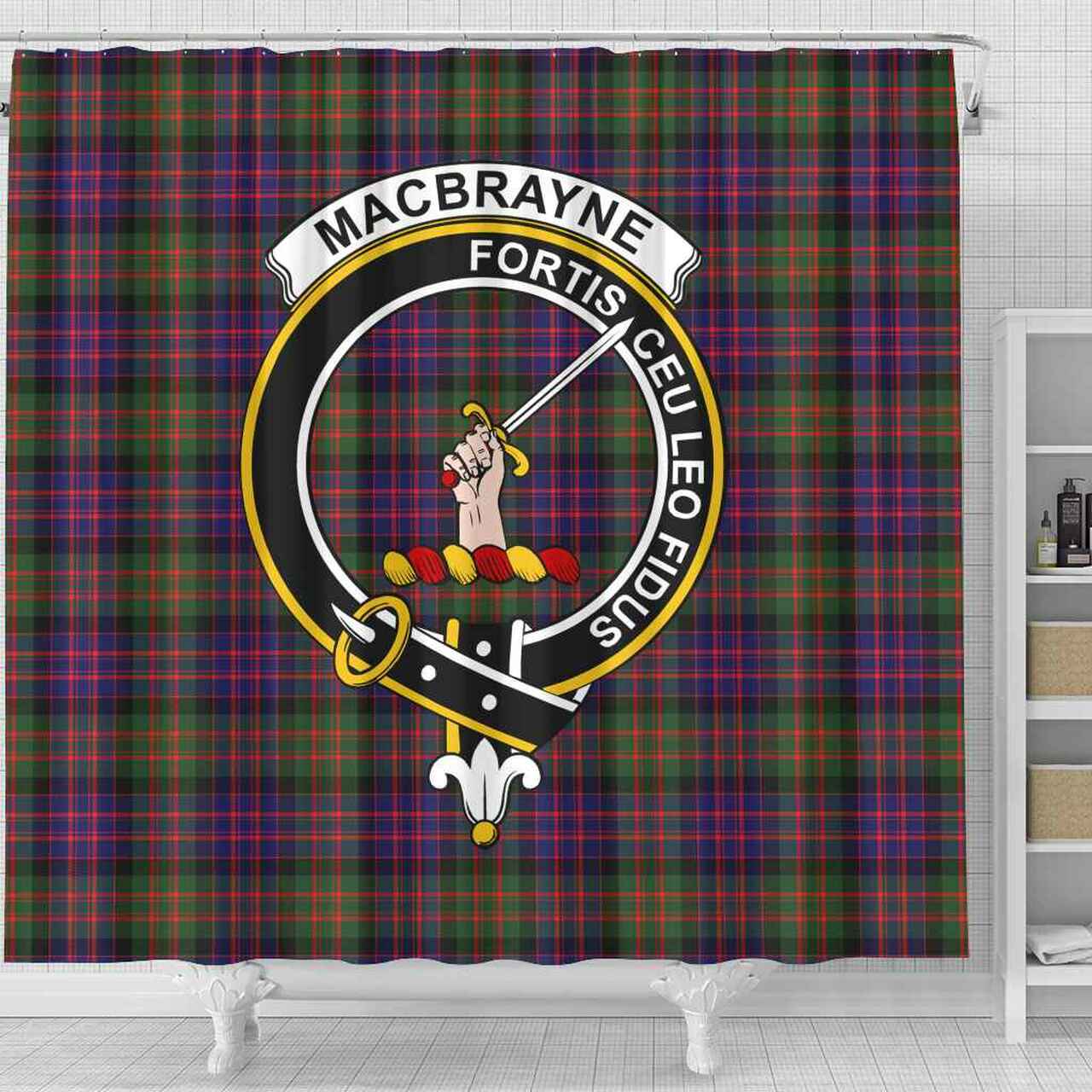MacBrayne Tartan Crest Shower Curtain
