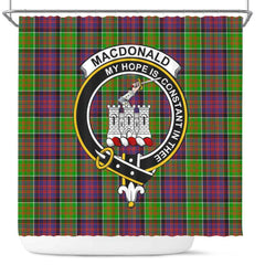 MacDonald (Clan Ranald) Tartan Crest Shower Curtain