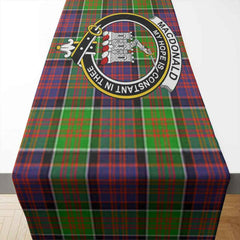 MacDonald (Clan Ranald) Tartan Crest Table Runner - Cotton table runner