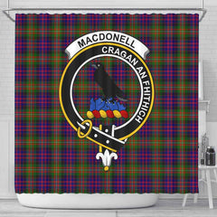 MacDonell of Glengarry Tartan Crest Shower Curtain