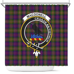 MacDonell of Glengarry Tartan Crest Shower Curtain